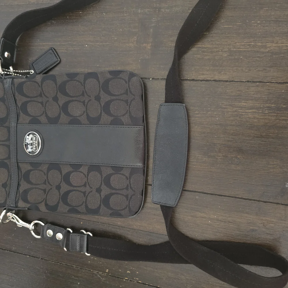 Coach Signature Black and Brown Crossbody - Picture 10 of 11